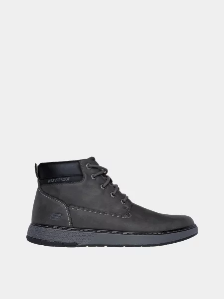 Черевики Skechers Relaxed Fit: Garlan Deno штучна шкіра сірий