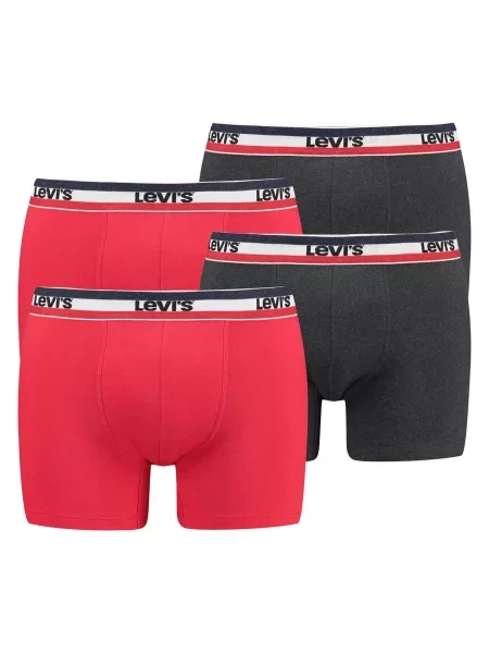 LEVI'S ® Boxerky antracitová / krvavě červená bílá