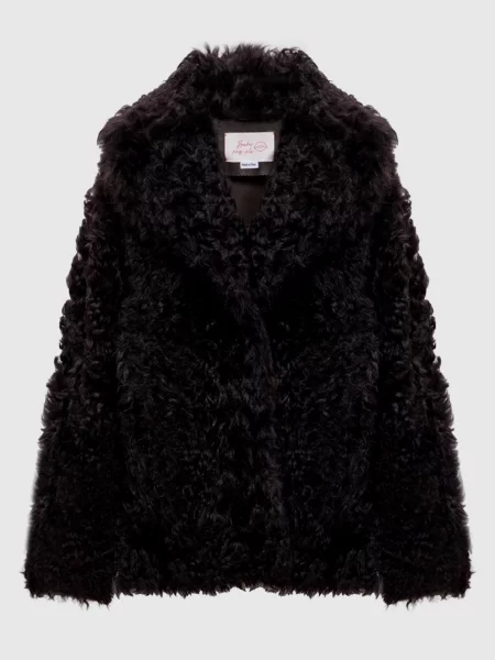 Укорочена дублянка з відкладним коміром Babe Pay Pls коричнева