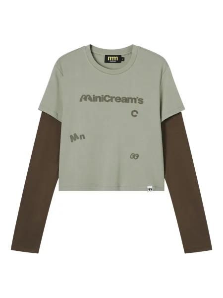 Mały mały top Mini Cream zielony