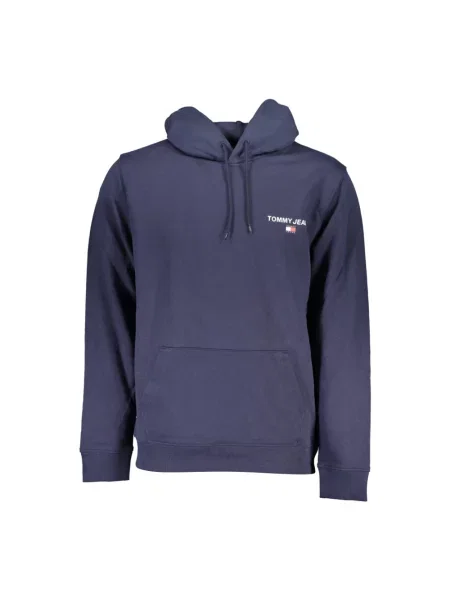 Bluza z kapturem Tommy Jeans z kapturem niebieska