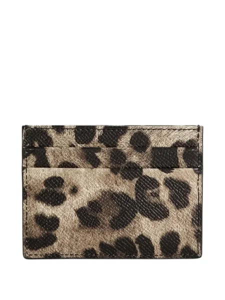 Portofel Dolce & Gabbana cu imagine cu model leopard maro