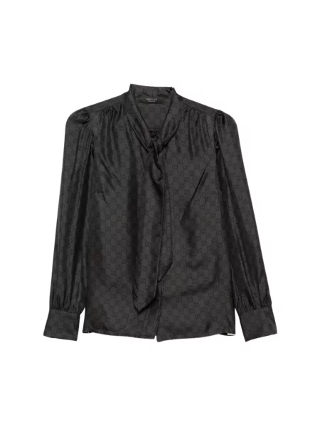 Bluzka Gucci z kokardką czarna