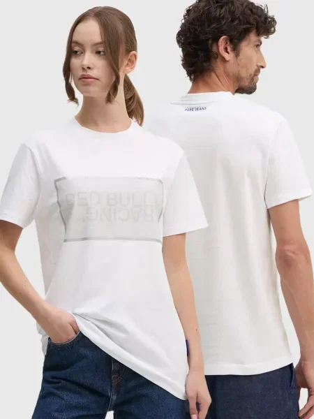 Red Bull Racing x Pepe Jeans kratka majica bela