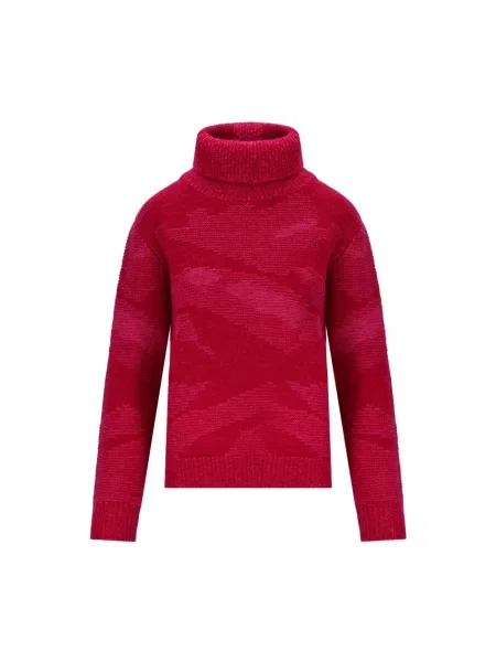 Sweter z golfem Add wełniany do golfa czerwony