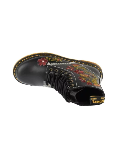 Pantofi Dr. Martens cu model floral negru