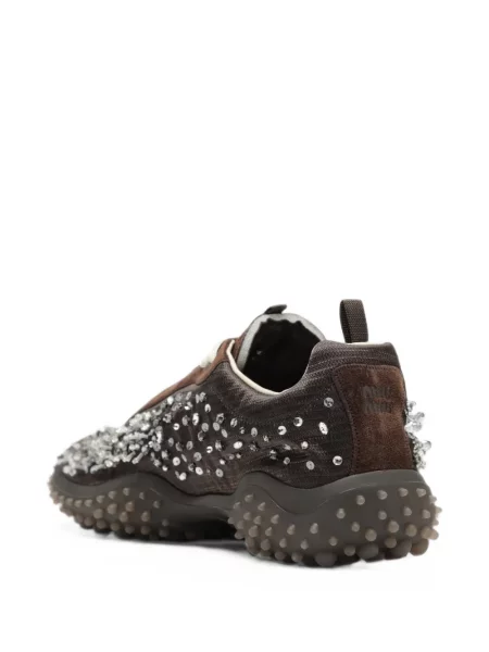 Sneakers Miu Miu σουέντ καφέ