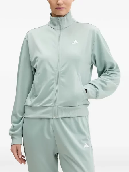 Ριγέ τρέξιμο σετ φόρμας Adidas με σχέδιο γκρι