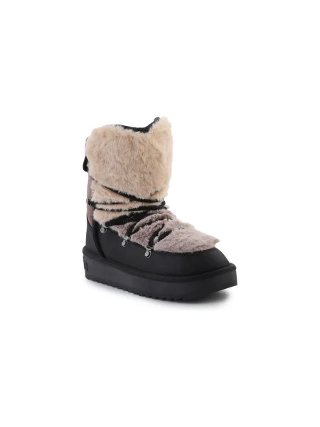 Pantofi D.franklin cu blană negru