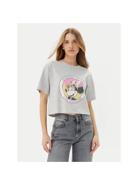 ONLY Majica Mickey Minnie Regular Fit siva