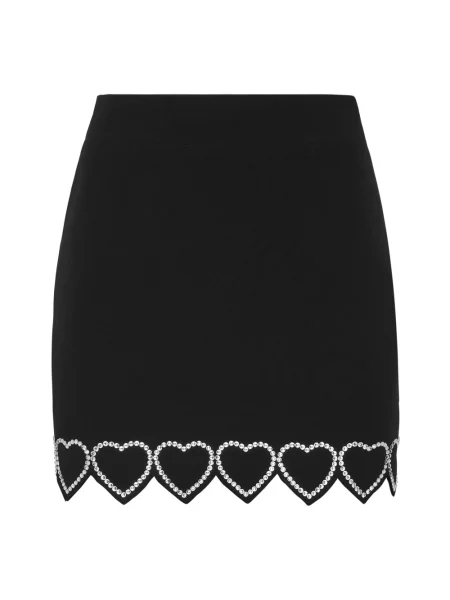Spódnica mini Philipp Plein w serca czarna