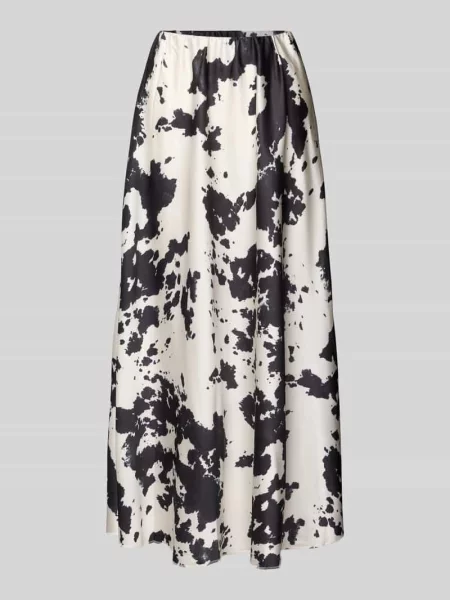 Spódnica midi z elastycznym pasem model Zabaione czarna