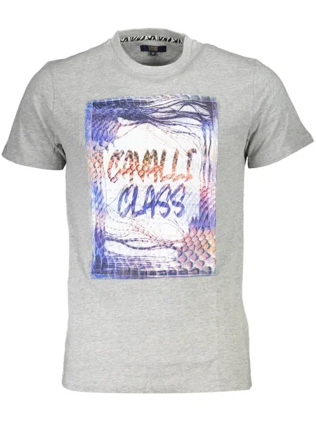 Tricou Cavalli Class scurt gri