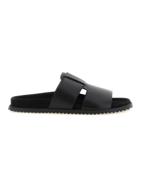 Klapki Dolce And Gabbana skórzane casual czarne