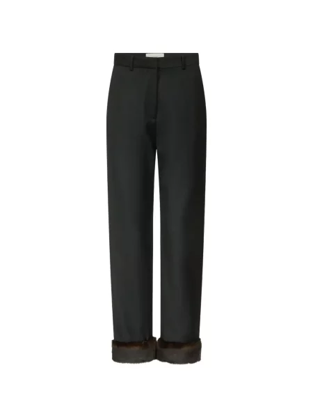 Pantaloni Loulou De Saison de lână negru
