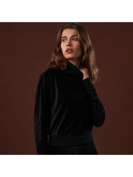 Sinsay Velurová mikina černý