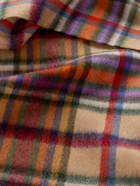 Szal z domieszką wełny i kaszmiru Ascot błękitna