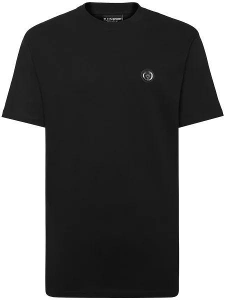 Tricou Plein Sport cu dungi de tigru negru