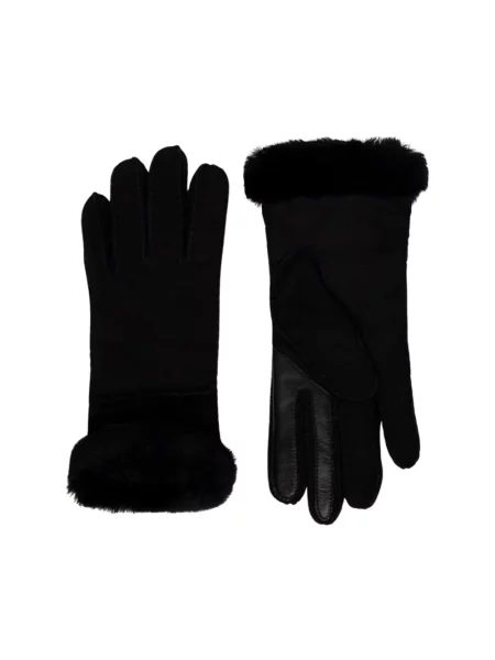 Rękawiczki Ugg skórzane czarne