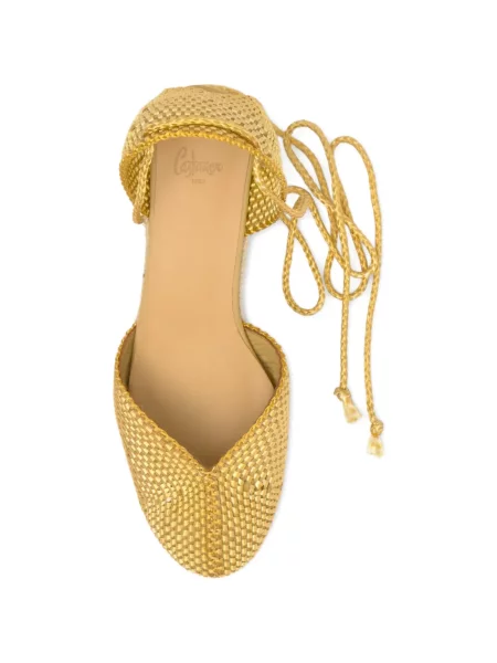 Espadrile Castaner cu pană galben