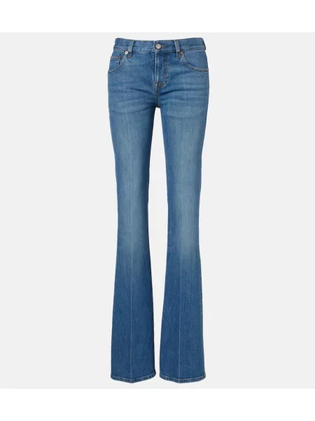 Разклешени дънки Gucci синьо