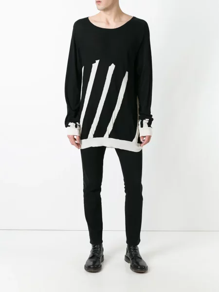 Pulover Haider Ackermann cu dungi negru