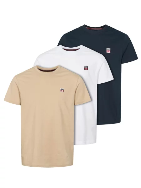 VINSON Tricou VMMassimo bej / nisipiu / albastru închis alb