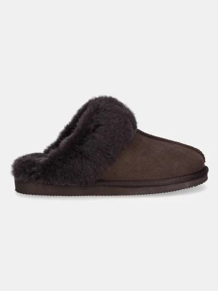 Замшевые тапочки Answear.lab коричневые