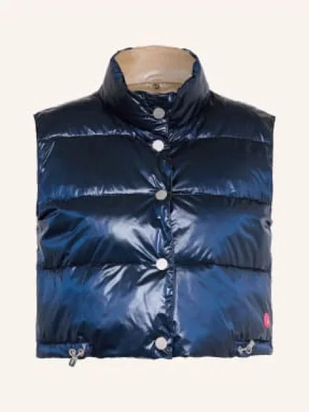 Frieda & Freddies Krótka Pikowana Kamizelka Maddy Z Dwustronnym Wykończeniem blau beżowa