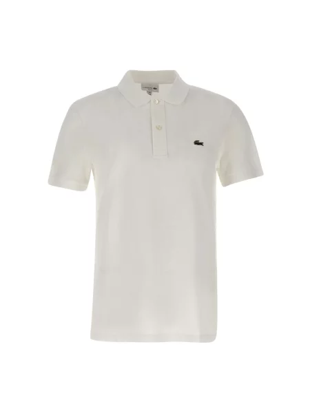 Koszulka polo o kroju slim fit z czystej bawełny Lacoste biała