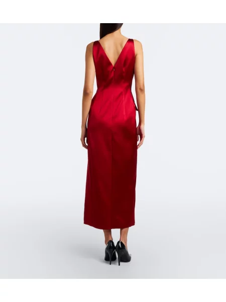 Rochie midi Sportmax din satin roșu