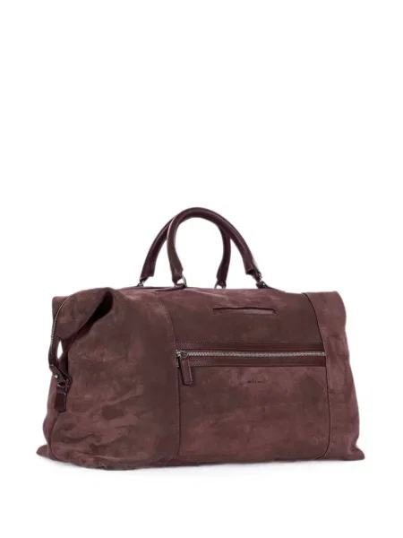 Geantă Kiton din piele de căprioară violet