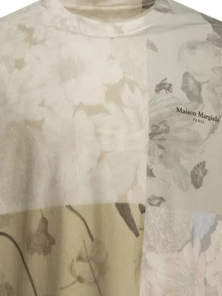 Тениска Maison Margiela на цветя с принт с кръгло деколте