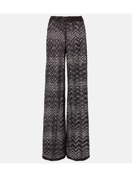 Pantaloni Missoni tricotate maro