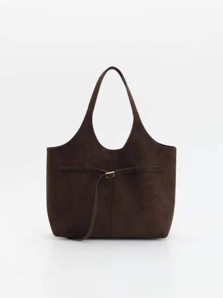 Reserved Geantă shopper maro-închis maro