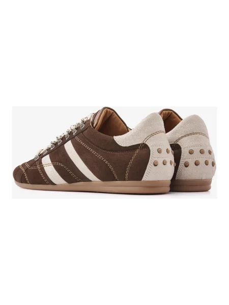 Sneakersy Via Vai skórzane brązowe