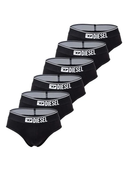 DIESEL Slipy černá bílá