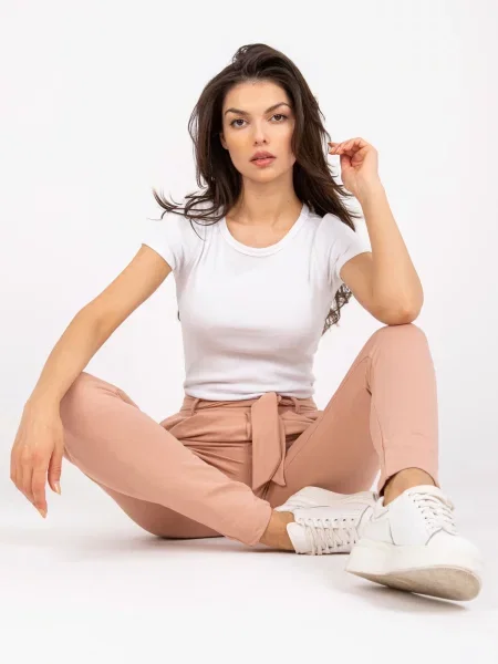 Pantaloni Fashionhunters bej