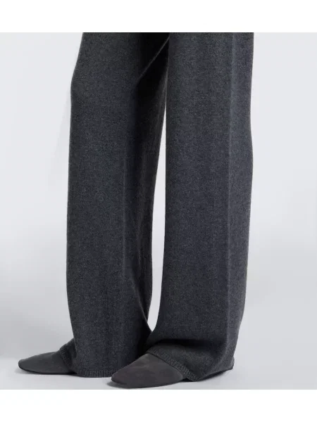 Pantaloni Max Mara din cașmir gri