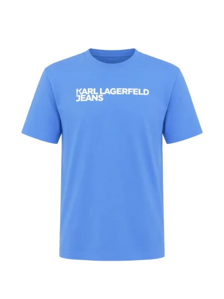 Tricou Karl Lagerfeld Jeans cu imagine albastru