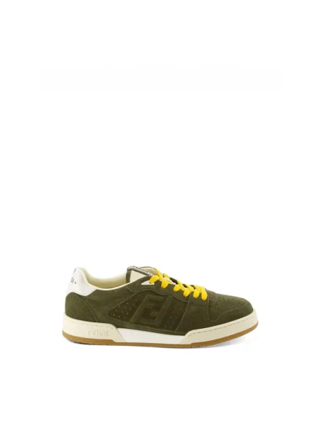 Sneakersy Fendi skórzane zielone