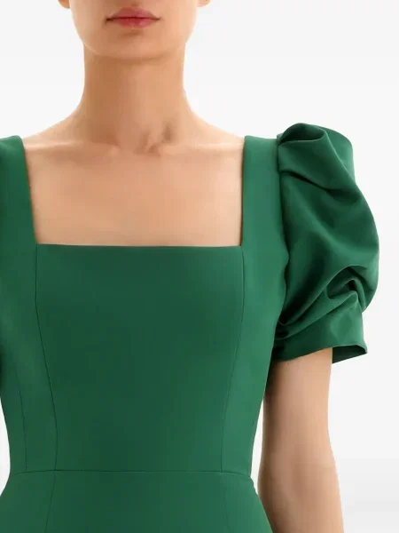 Rochie midi Post Meridiem până la genunchi de costum verde