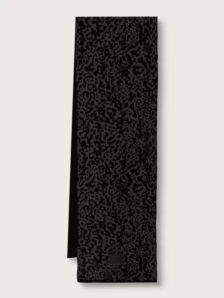 DKNY fular pentru femei cu amestec de lână negru