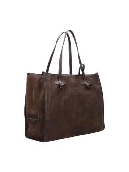 Shopperka Gianni Chiarini zamszowa brązowa