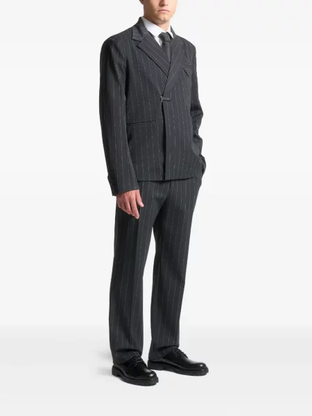 Pruhované kalhoty Manière De Voir šedé