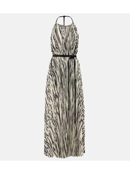 Rochie maxi Proenza Schouler din șifon cu gât halter de costum