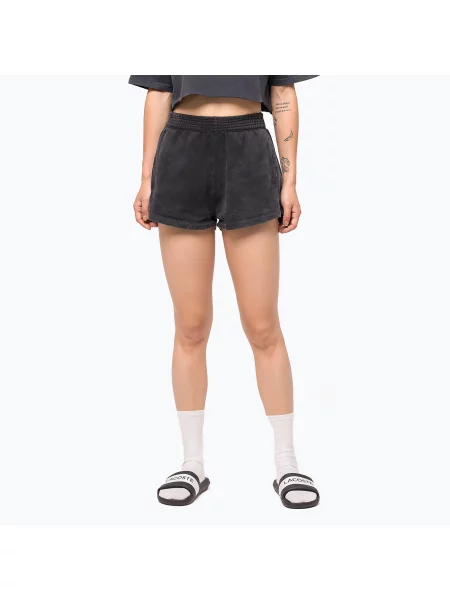 Pantaloni scurți pentru femei Kaotiko Washed black negru