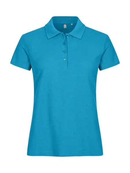 Clique Basic Polo — polo z bawełny turkusowe – turquoise niebieska