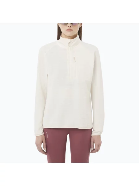 Спортивная кофта Salomon на полумолнии белая