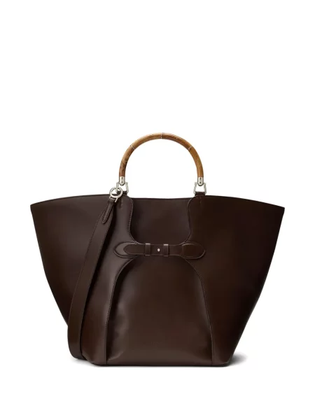 Geantă shopper Ralph Lauren Collection maro